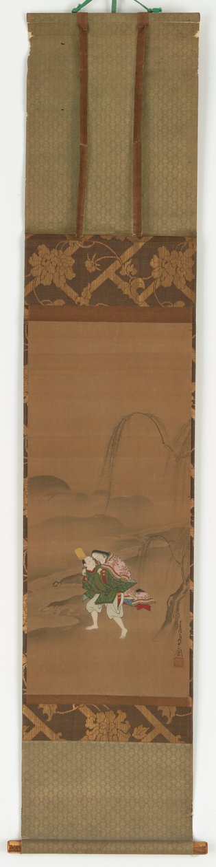 1683-1752年，有斐阁纳里希拉背着他的情人。 作者 宫川长春