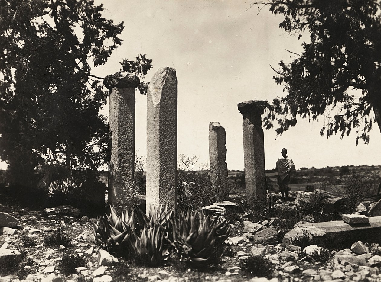 在法西斯时代建立一个帝国。阿克苏姆在科海托的遗迹，1936年5月9日（黑白照片）。 作者 莫迪斯蒂诺·巴尔迪内蒂