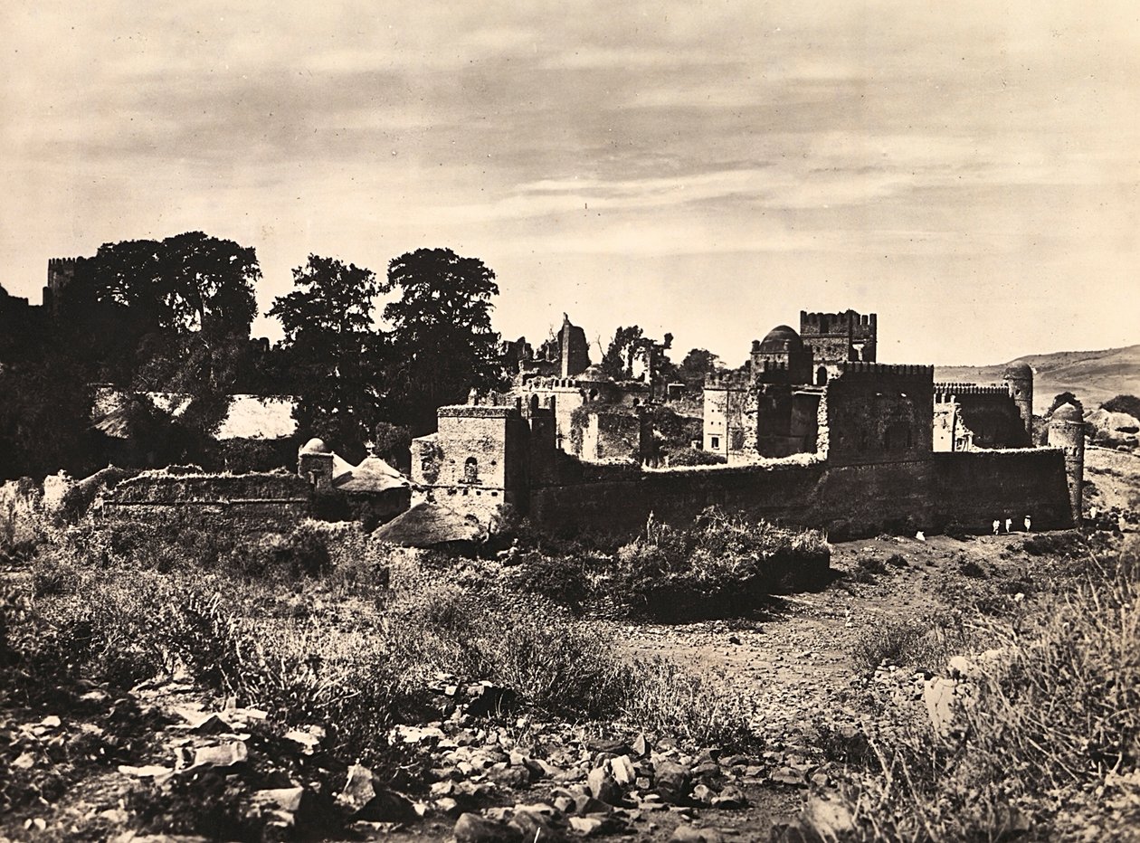 Building an Empire in the Fascist age: the Castle of King Fasiladas in Gondar, Ethiopia, 09/05/1936 (b/w photo) 作者 莫迪斯蒂诺·巴尔迪内蒂
