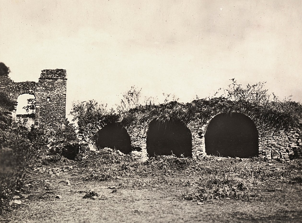 在法西斯时代建立一个帝国：1936年5月9日，埃塞俄比亚贡达尔法西拉达斯国王城堡的狮子沟（黑白照片）。 作者 莫迪斯蒂诺·巴尔迪内蒂