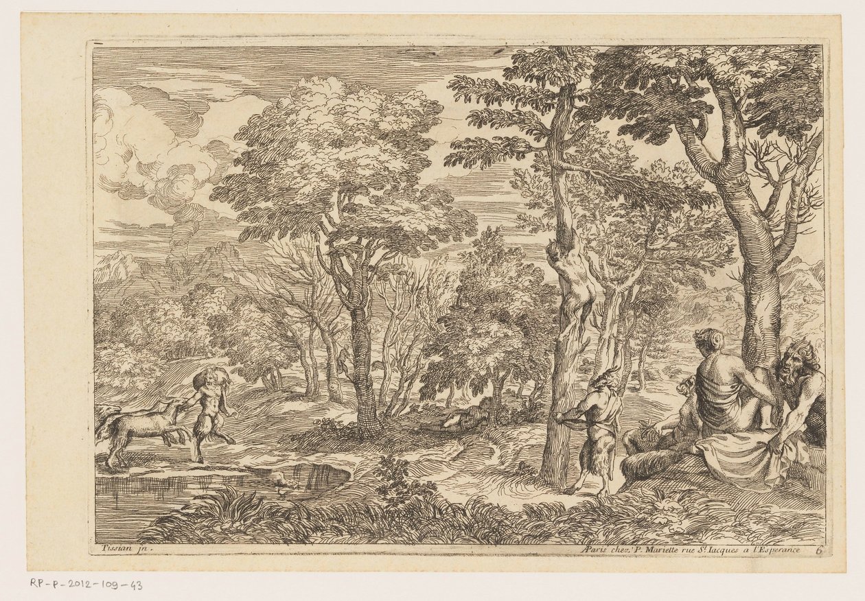 有殉道者的森林风景
提香山水画（系列名称） 作者 Moise Jean-Baptiste Fouard