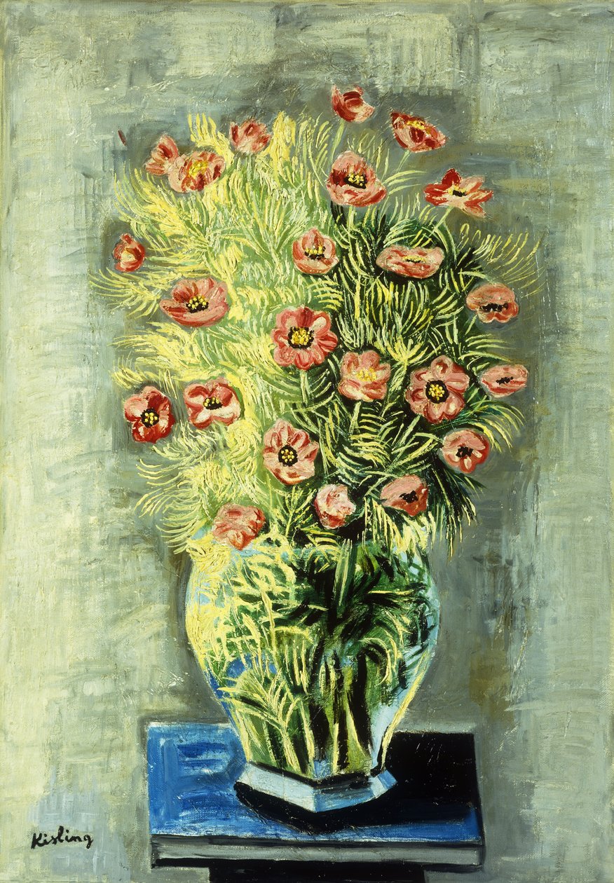 罂粟花束；Bouquet de Pavots 作者 莫伊斯·基斯林