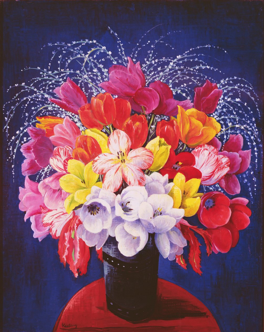 郁金香花束（布面油画） 作者 莫伊斯·基斯林