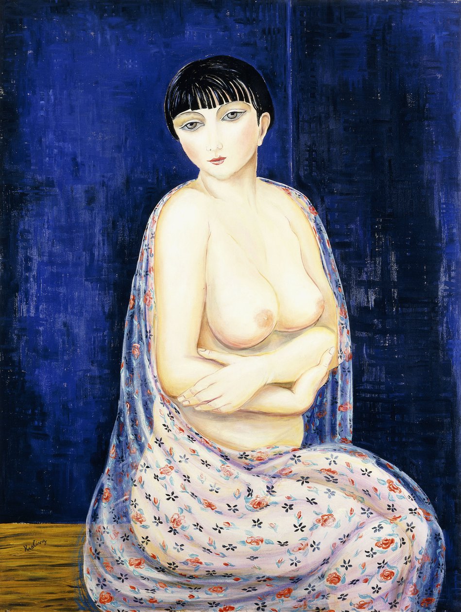 蒙帕纳斯的琪琪，约 1926 年（布面油画） 作者 莫伊斯·基斯林