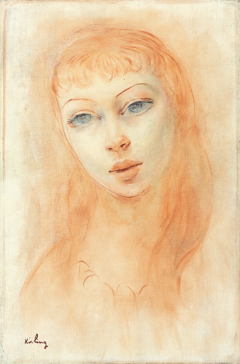 妇女肖像（布面油画） 作者 莫伊斯·基斯林