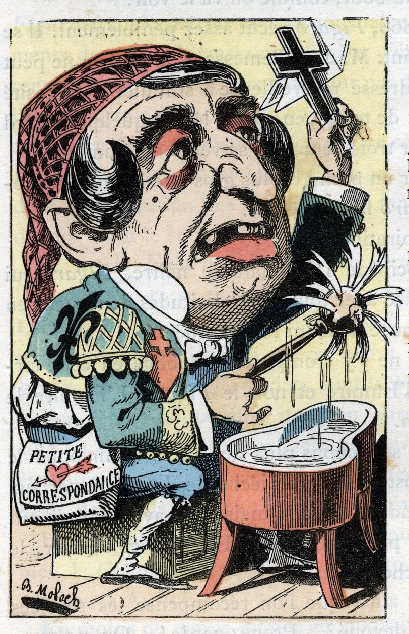 法国《费加罗报》的寓言故事，由Touchatout创作，B. Moloch于1882年（1849-1909）的漫画。私人收藏。 作者 主宰