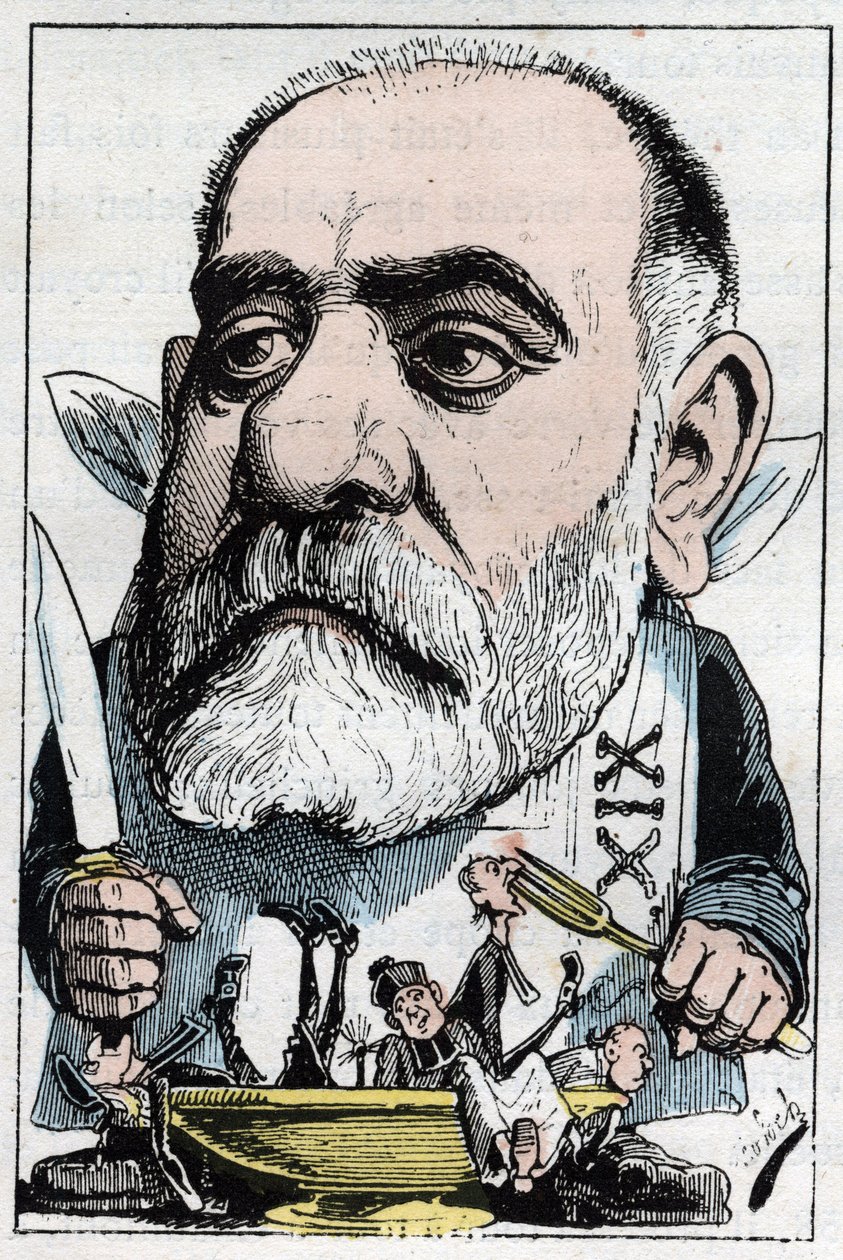 描绘戏剧评论家Francisque Sarcey（1827-1899）的漫画。 作者 主宰