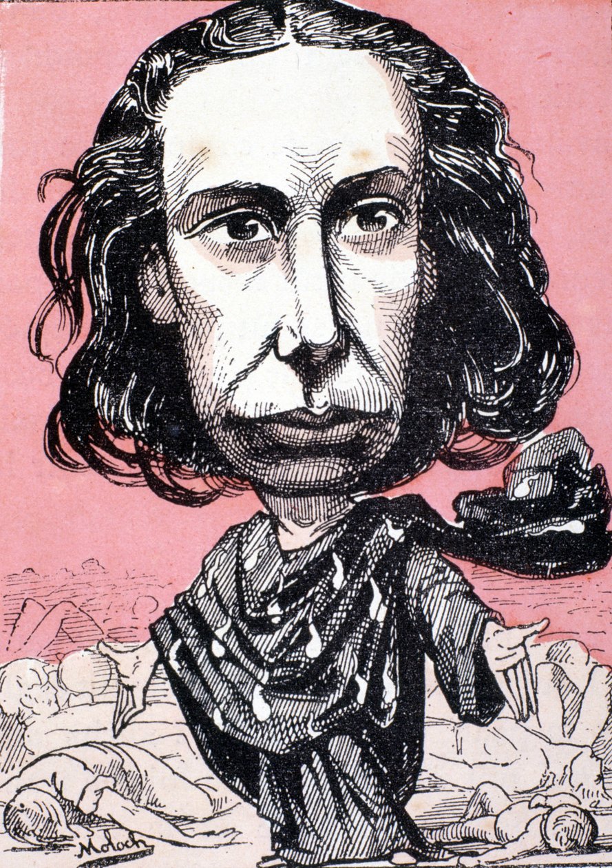 Louise Michel (1830-1905) by Moloch - 在 19 世纪的“” Trombinoscope”中。 作者 主宰