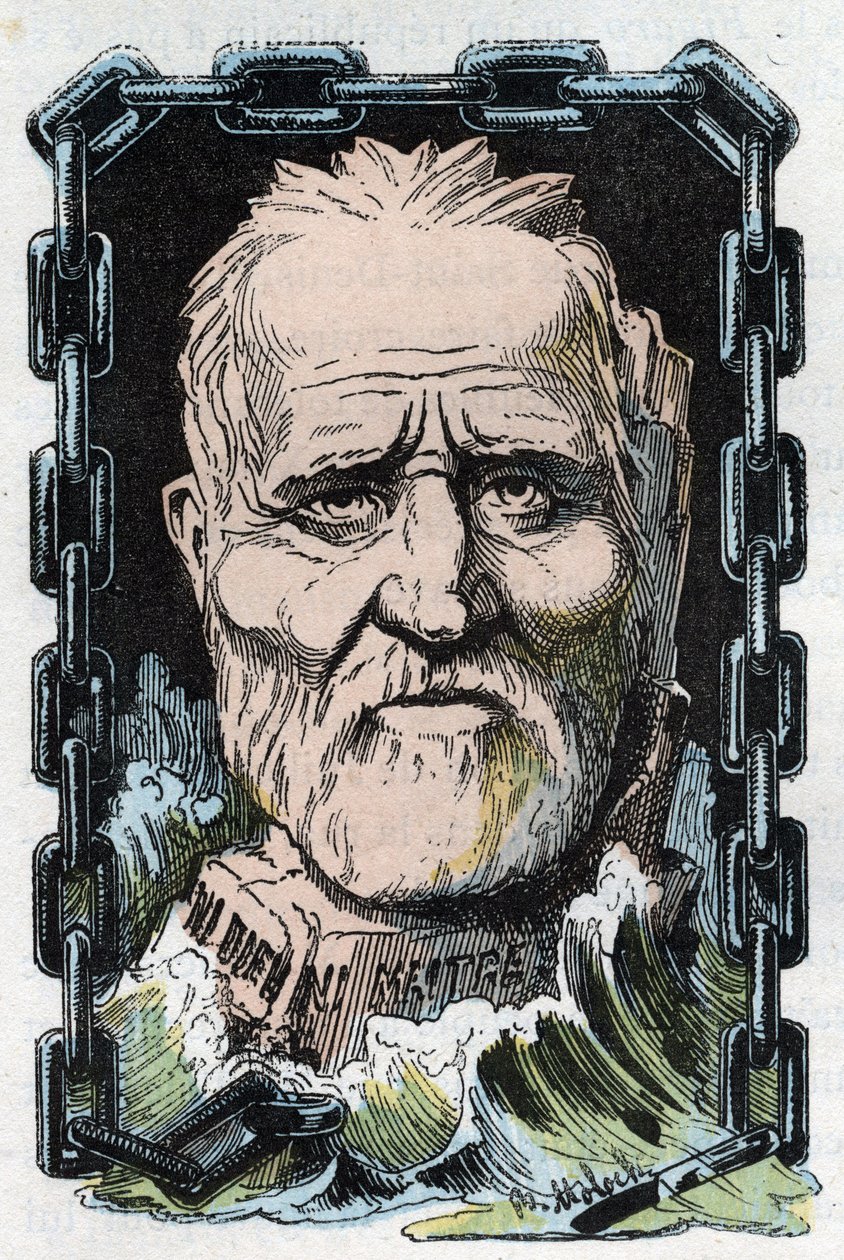 路易-奥古斯特（Louis-Auguste）-布朗基（1805-1881）的画像，法国社会主义理论家和革命家。 作者 主宰