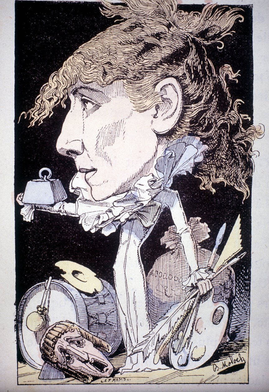 Henriette Rosine Bernard又名Sarah Bernhardt的卡通 作者 主宰