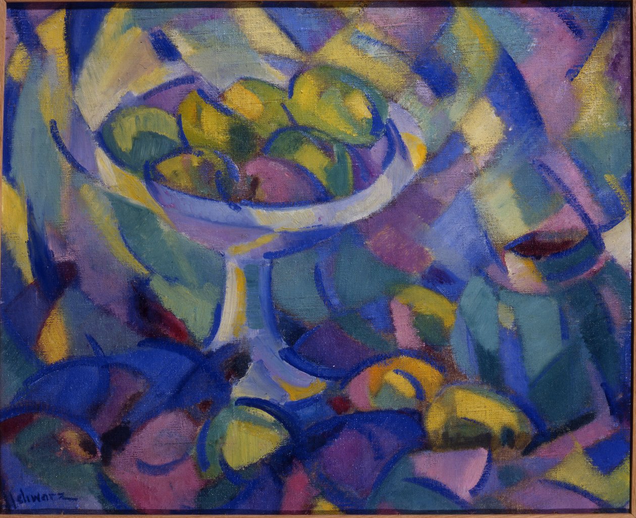 水果静物，约1913年14日（布面油画） 作者 妈妈黑