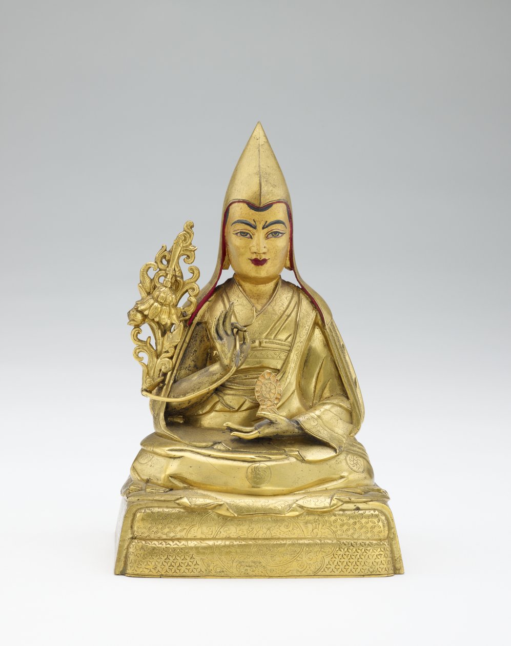 十九世纪中叶（部分镀金的喇嘛和教师中），身份不明的老师（镀金铜合金） 作者 蒙古语学校