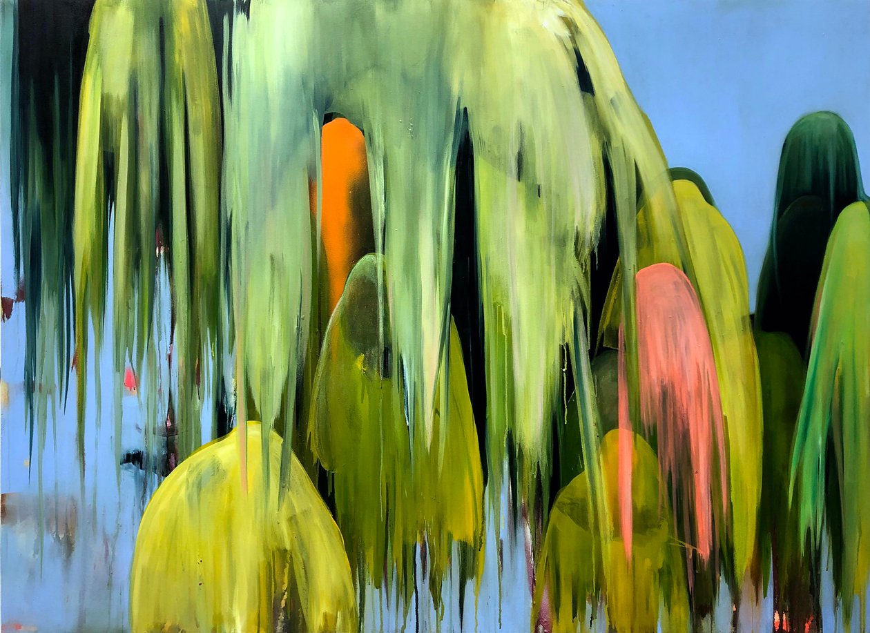 垂柳，2019（布面丙烯和喷漆） 作者 莫妮卡·佩雷斯·维加