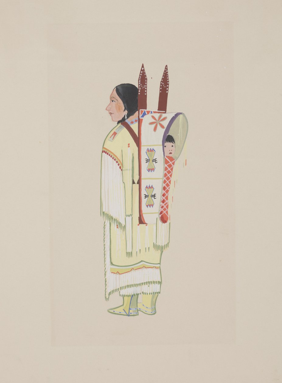 Kiowa Squaw，约1934年（水彩） 作者 梦露·沙托克