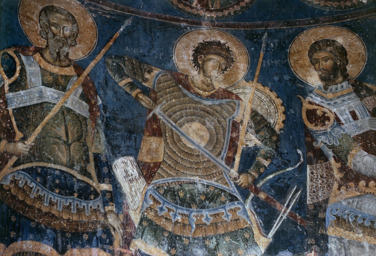 神圣的勇士，Aretas，内斯特和尼塔塔，1407-18 作者 摩拉瓦学校