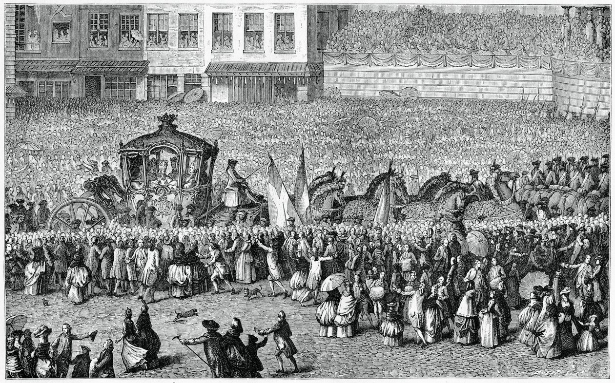游行中的马车，1782年，1885年。 作者 莫罗
