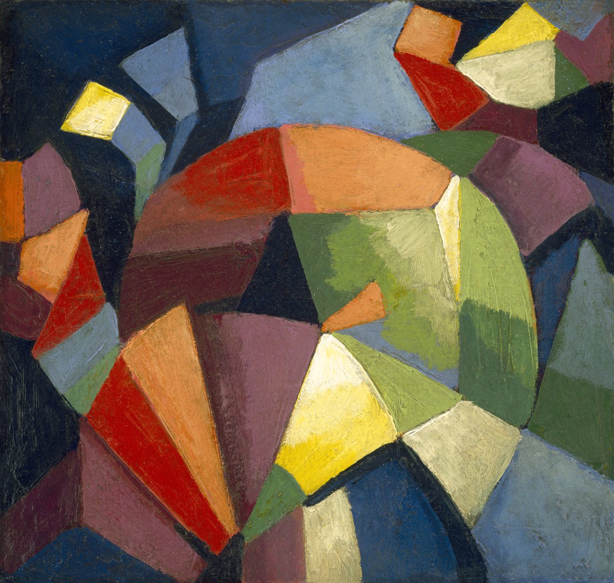 同步染色》，约 1914 年（油画，画板） 作者 摩根·罗素
