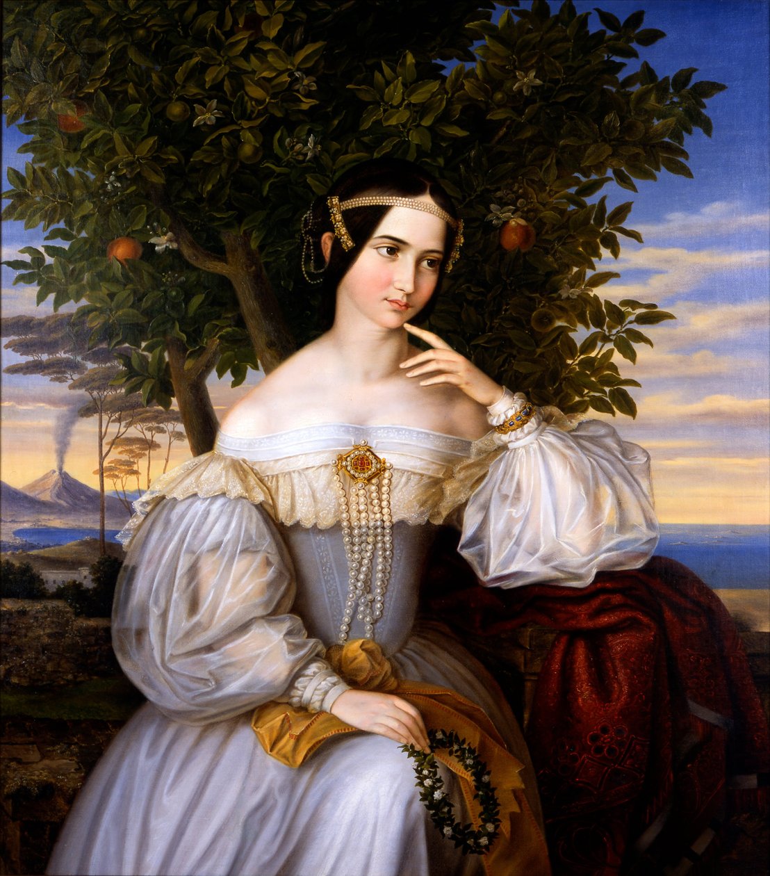 Charlotte de Rothschild的婚姻肖像 作者 莫里茨·丹尼尔·奥本海姆