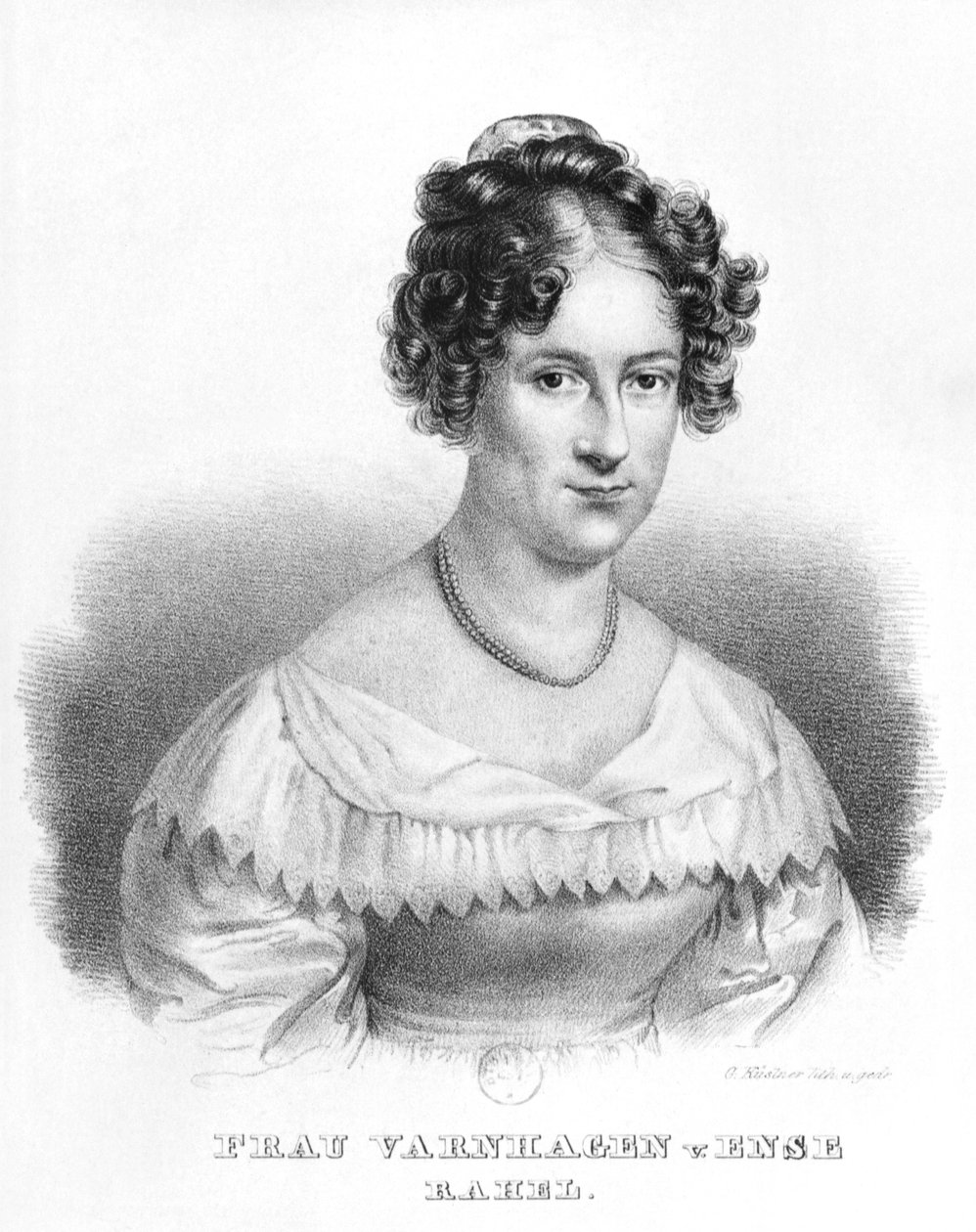 Rahel Varnhagen von Ense（1771-1833）出生于Levin的肖像，由Gottfried Kustner雕刻（1800-64） 作者 莫里茨·迈克尔·达芬格