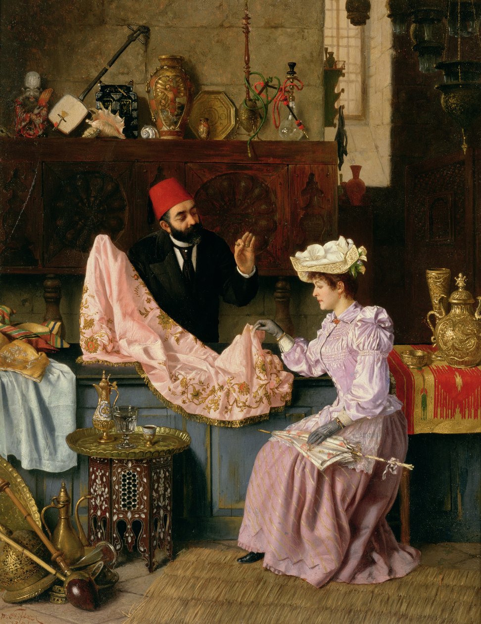 在Souk，1891（小组） 作者 莫里兹·斯蒂夫特