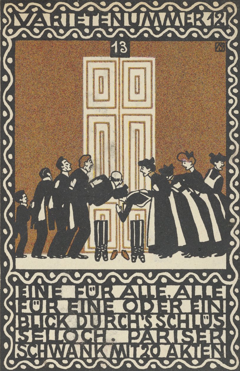 Variety Act 12: One for All, All for One or a Glimpse through the Keyhole Varietenummer 1..., 1907。 作者 莫里茨荣格