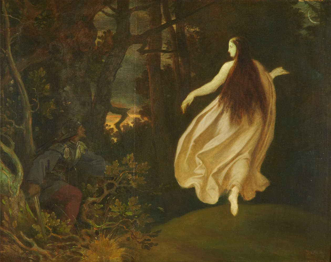 森林中的幻影（选自《睡美人》），1858 年前（木板油画） 作者 莫里茨·路德维希·冯·施温德