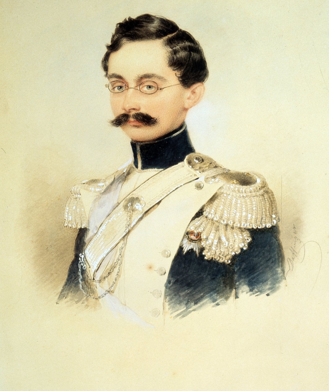 "卢森堡大公纳索公爵阿道夫一世肖像（1817-1905 年莫里茨-迈克尔-达芬格（1790-1849 年）水彩画 1840 年 环境 圣彼得堡俄罗斯国家博物馆 作者 莫里茨·迈克尔·达芬格