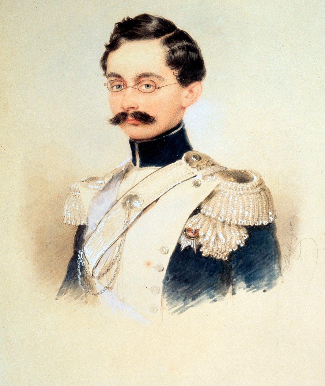 阿道夫一世，拿骚公爵，卢森堡大公的肖像，1817-1905，1840年代。 作者 莫里茨·迈克尔·达芬格