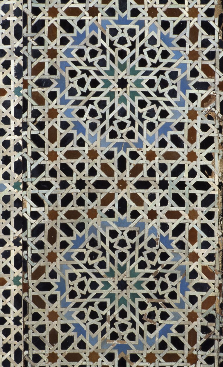 Bou Inania Madrasa，zellij tilework，c14th（陶瓷） 作者 摩洛哥学校