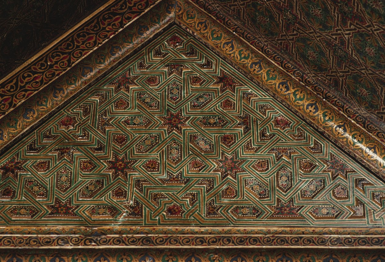Thamiel glaoui的Kasbah，天花板细节（陶瓷） 作者 摩洛哥学校