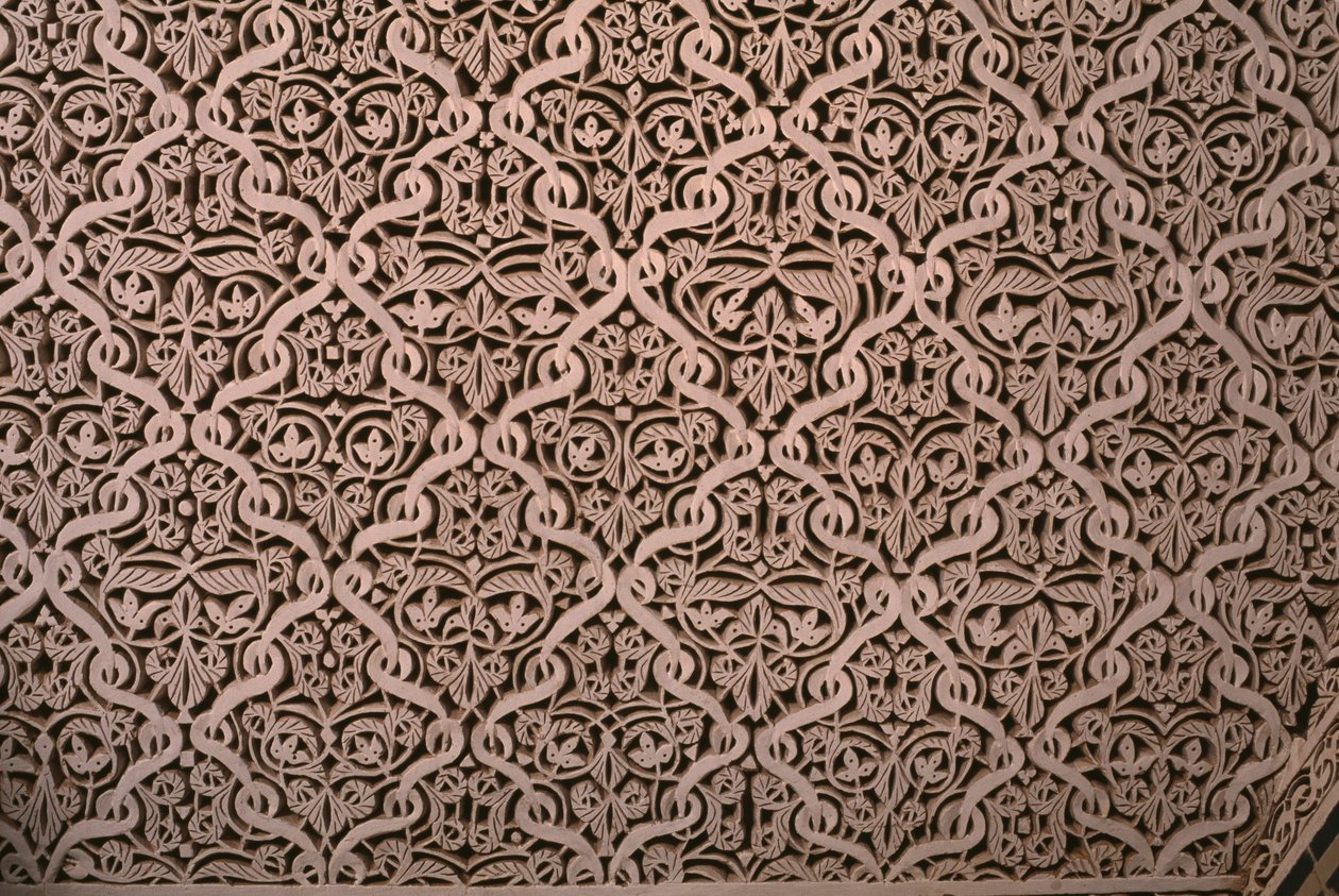 Thamiel glaoui的Kasbah，灰泥，细节（陶瓷） 作者 摩洛哥学校