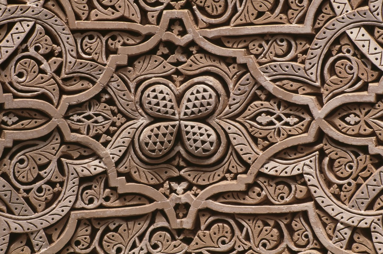 Thamiel glaoui的Kasbah，灰泥，细节（陶瓷） 作者 摩洛哥学校
