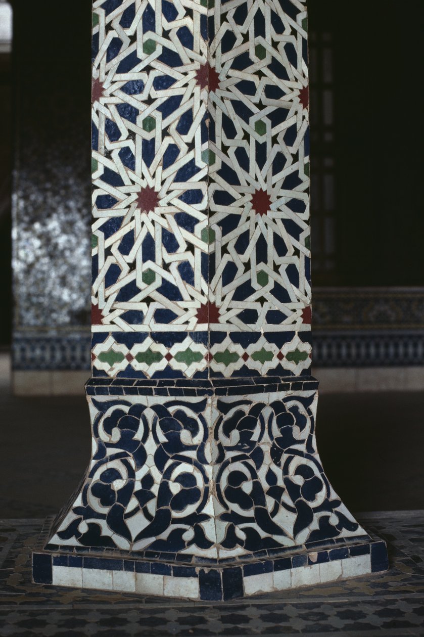 Thamiel glaoui的Kasbah，zellij瓷砖，细节（陶瓷） 作者 摩洛哥学校