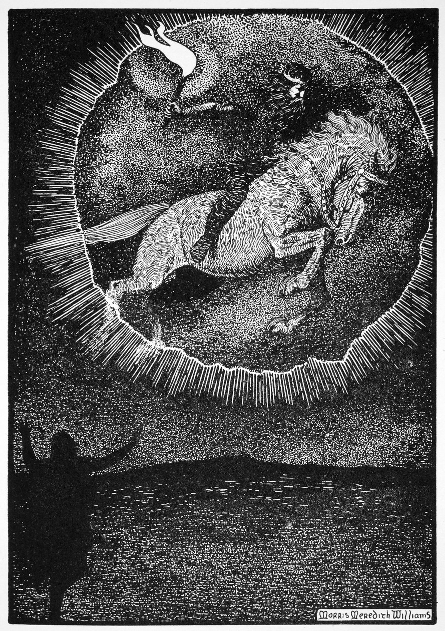 骑灰马的人的幻象》，1913年。   作者 莫里斯·梅雷迪思·威廉姆斯