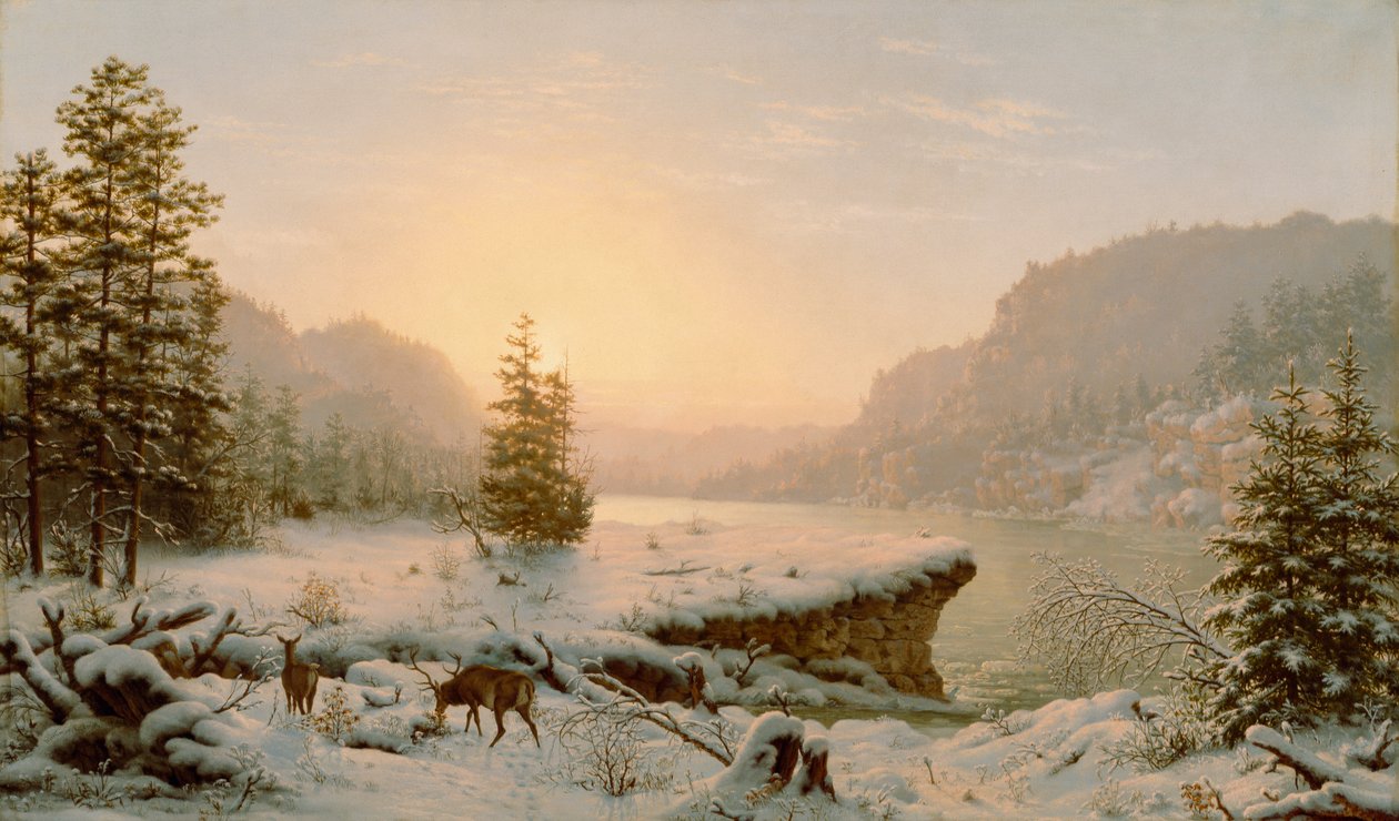 冬季景观，1878年 作者 莫蒂默·史密斯