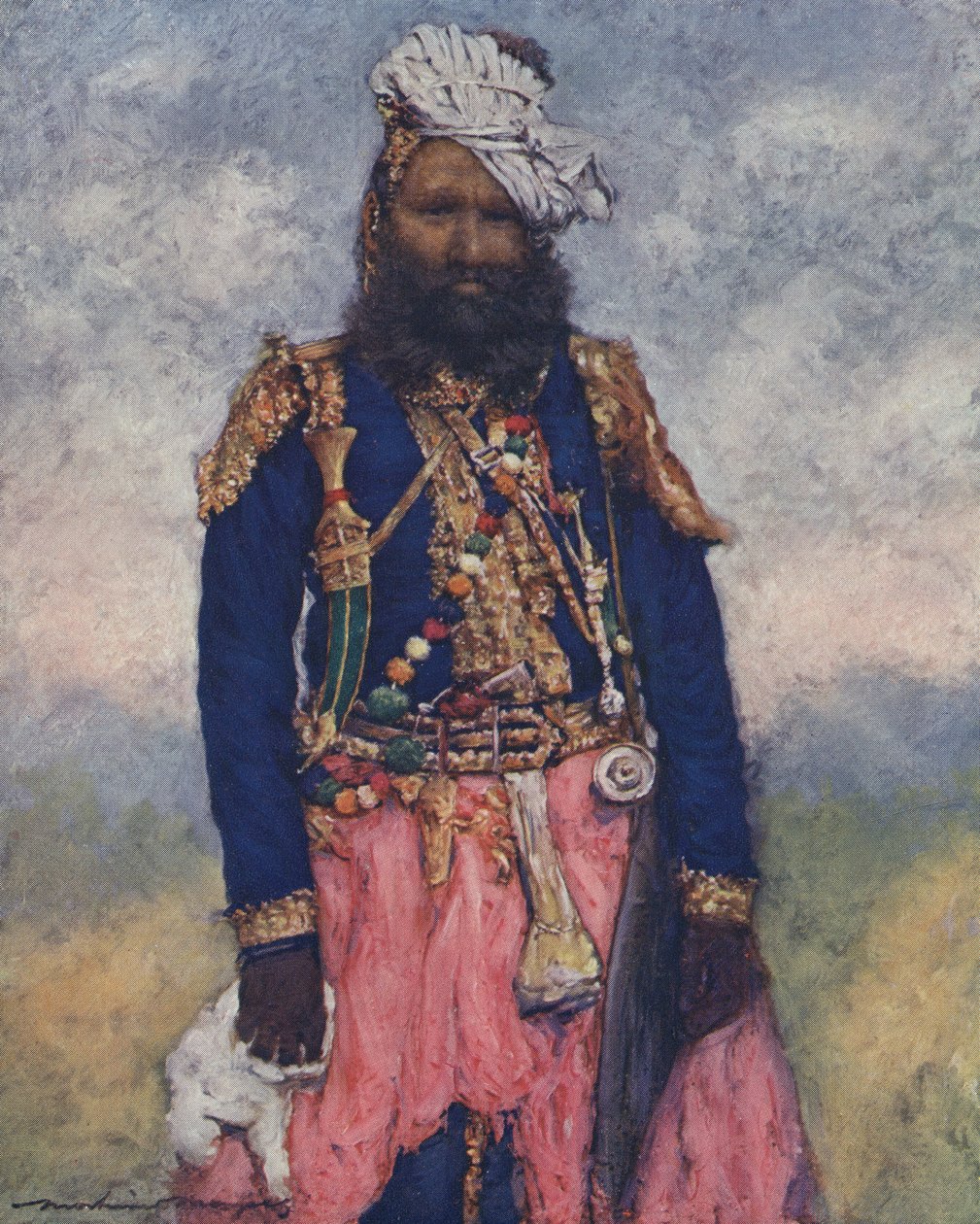 印度士兵 -  20世纪初 作者 Mortimer Ludington Menpes