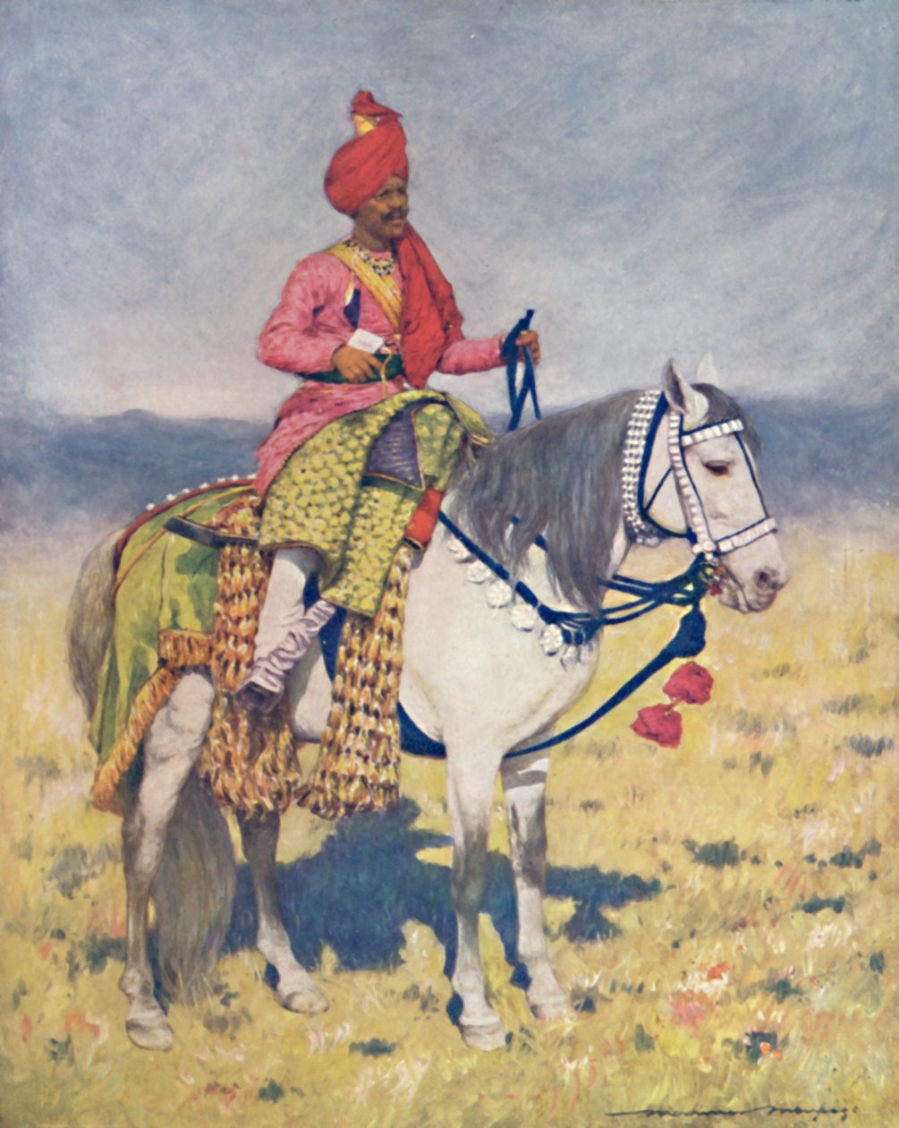一匹著名的舞马--孟买酋长营"，1903年 作者 莫蒂默·卢丁顿·门佩斯