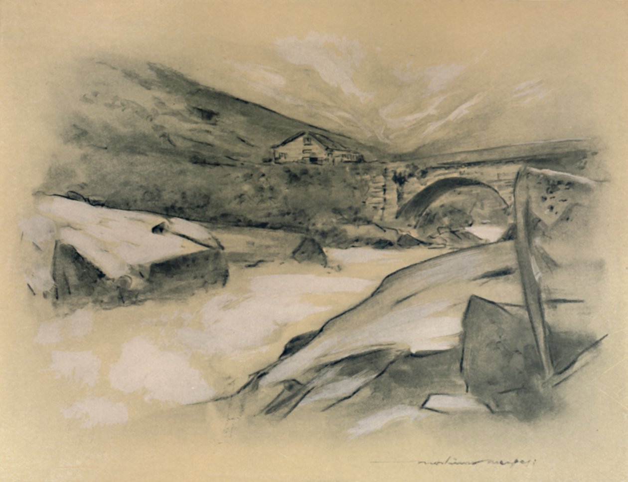 山间小溪》，1903年 作者 莫蒂默·卢丁顿·门佩斯