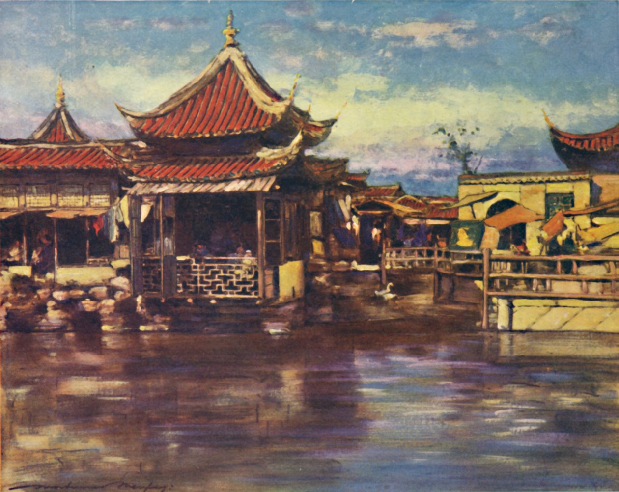 上海的一家茶馆》，1903年 作者 莫蒂默·卢丁顿·门佩斯