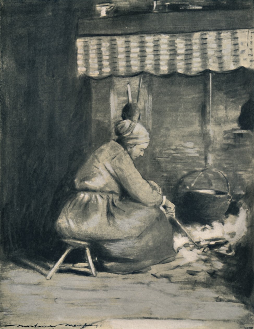 老式壁炉》，1903年 作者 莫蒂默·卢丁顿·门佩斯