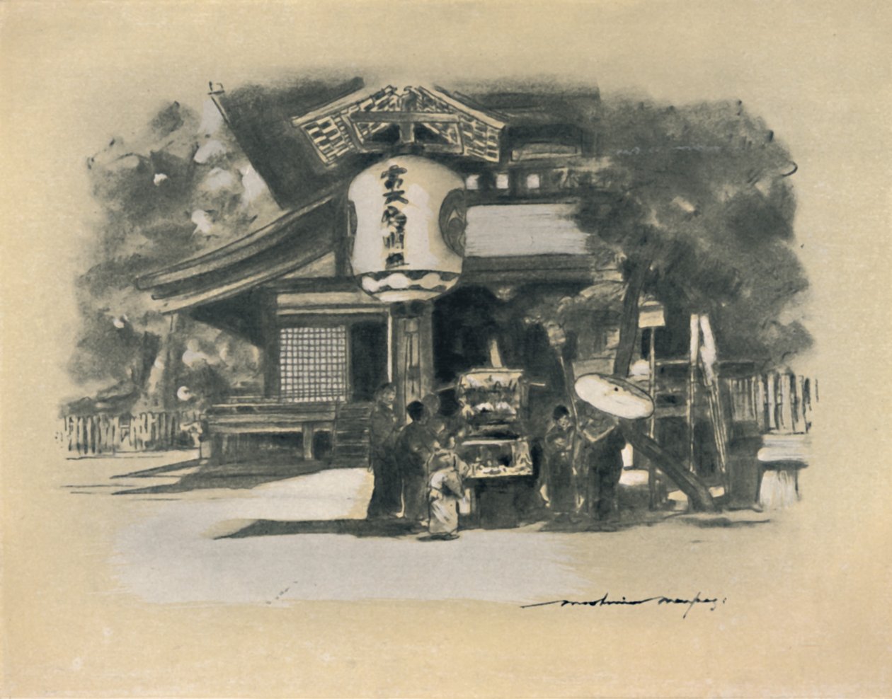 在京都》，1903年 作者 莫蒂默·卢丁顿·门佩斯