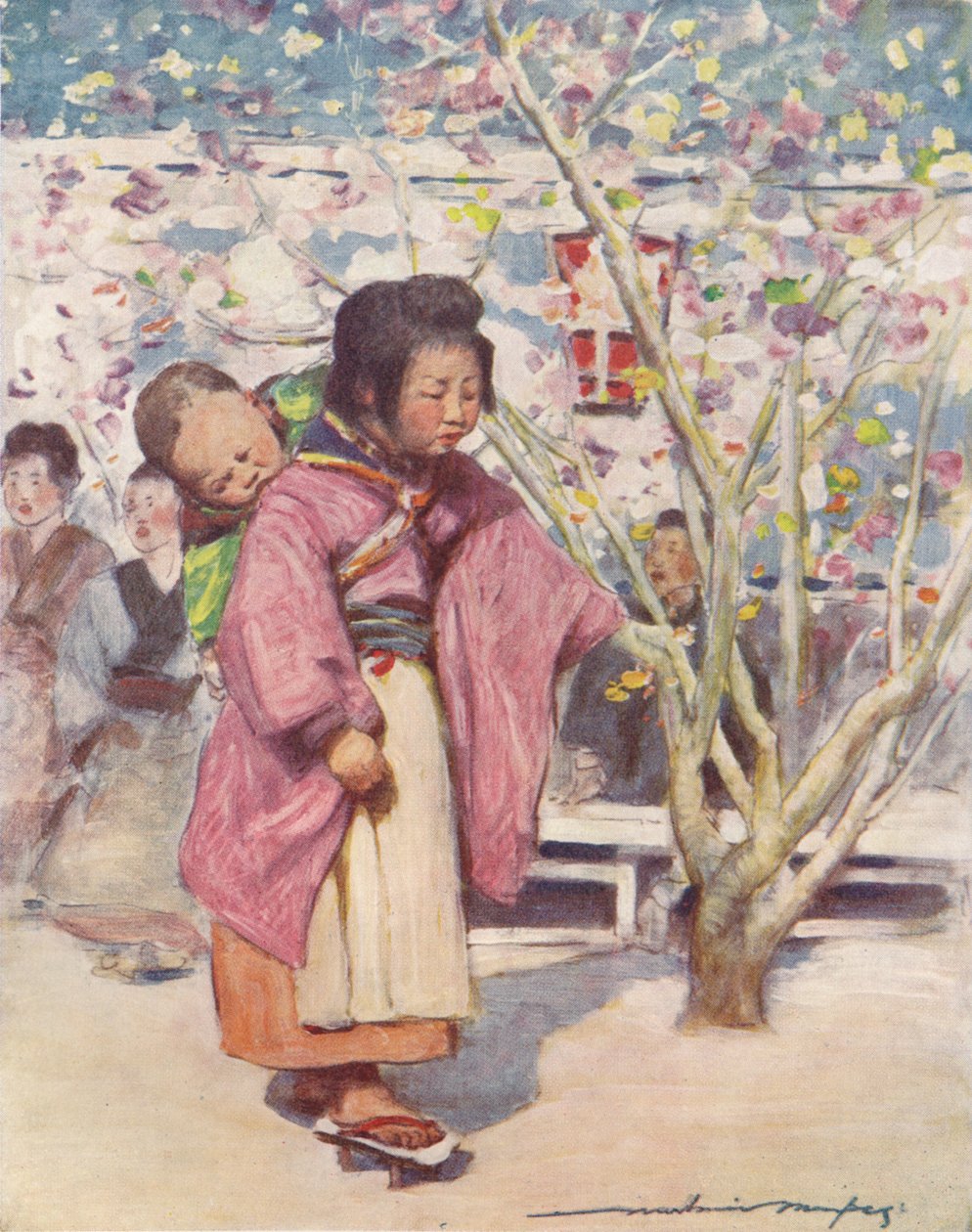 婴儿和婴儿》，约1887年，1901年 作者 莫蒂默·卢丁顿·门佩斯