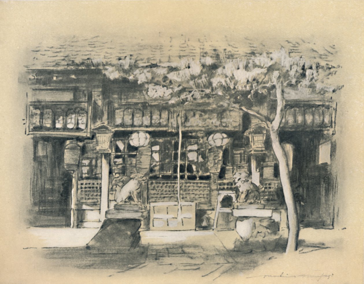 寺庙的入口》，1903年 作者 莫蒂默·卢丁顿·门佩斯