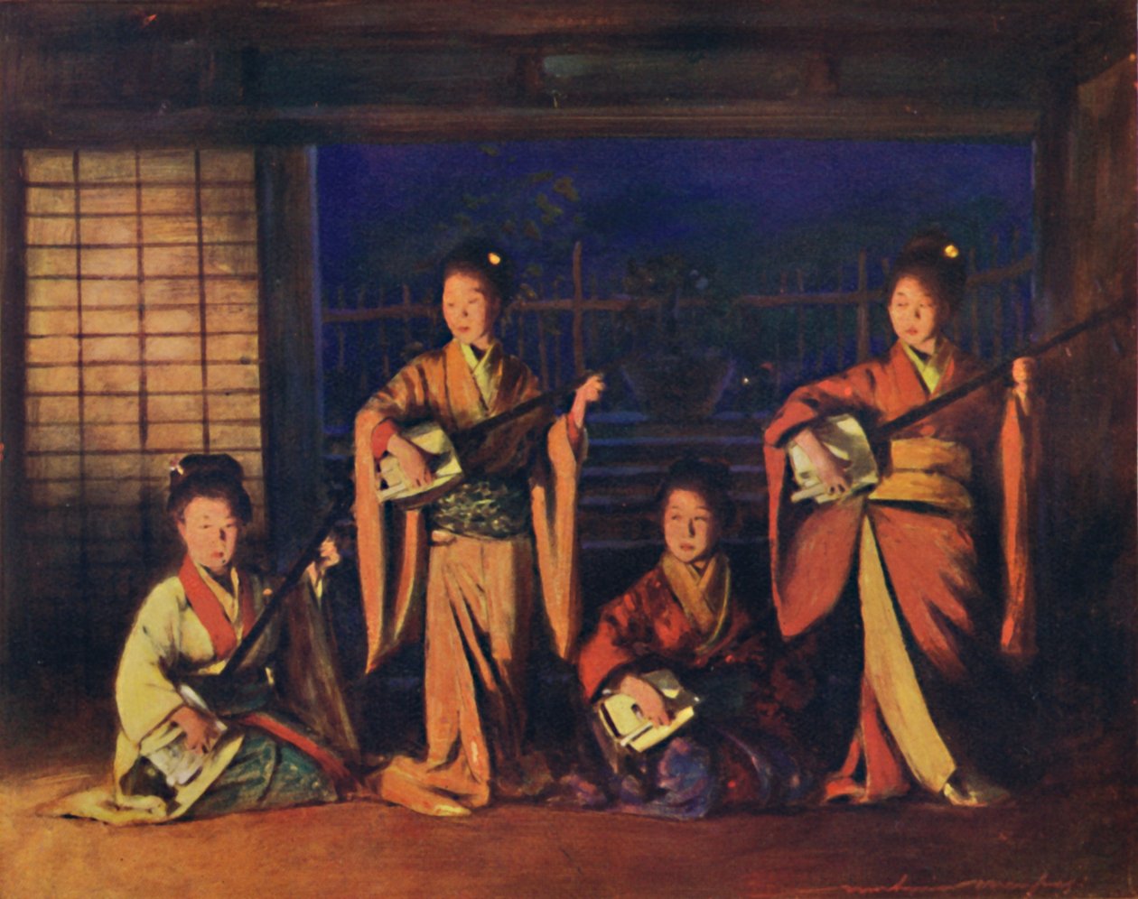 艺伎女孩》，1903年 作者 莫蒂默·卢丁顿·门佩斯