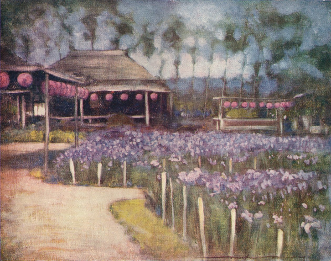 鸢尾花园》，约1887年，1901年 作者 莫蒂默·卢丁顿·门佩斯