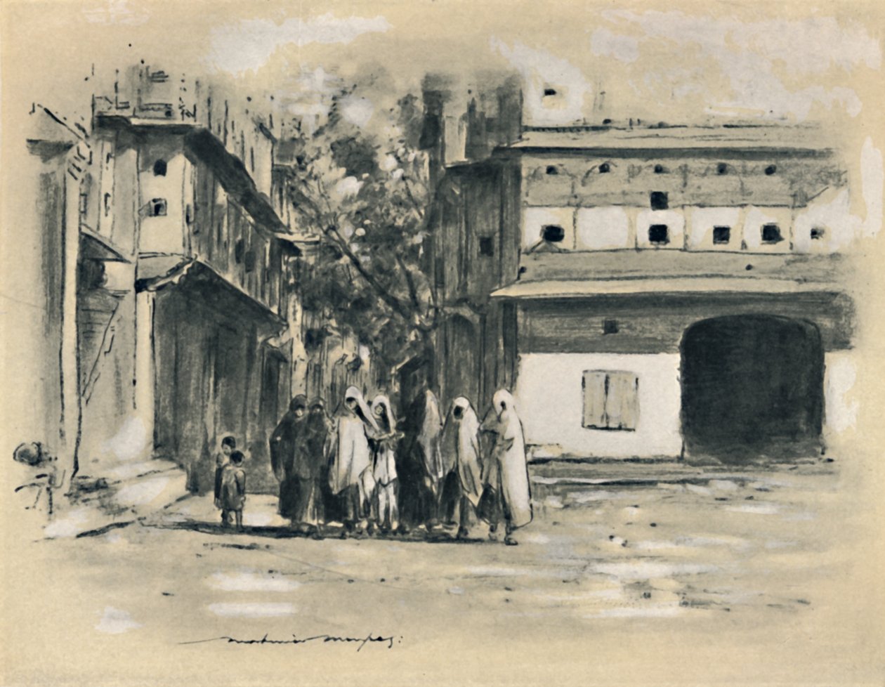 穆斯林妇女》，1903年 作者 莫蒂默·卢丁顿·门佩斯
