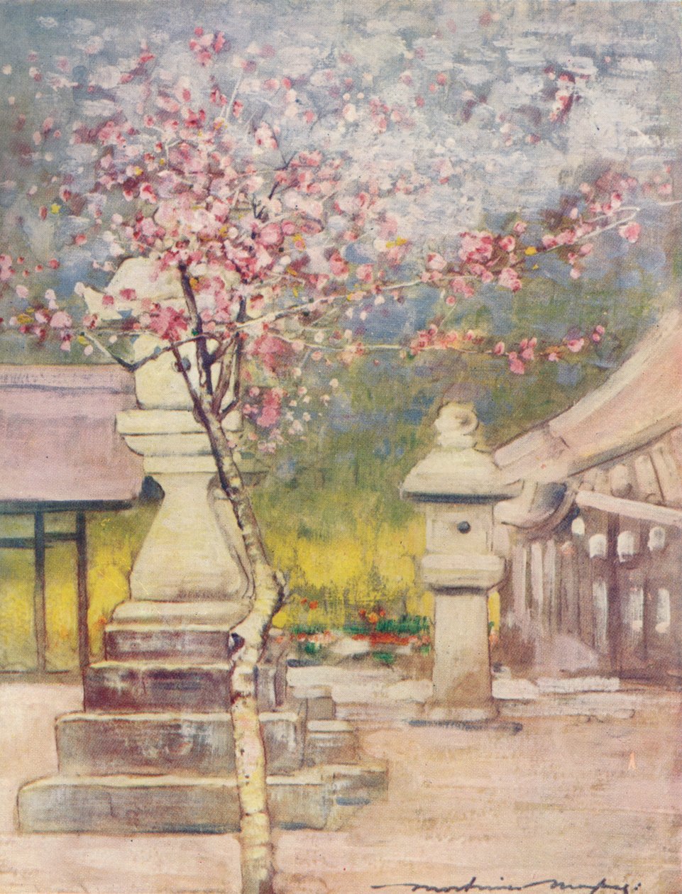 桃花"，约1887年，1901年 作者 莫蒂默·卢丁顿·门佩斯