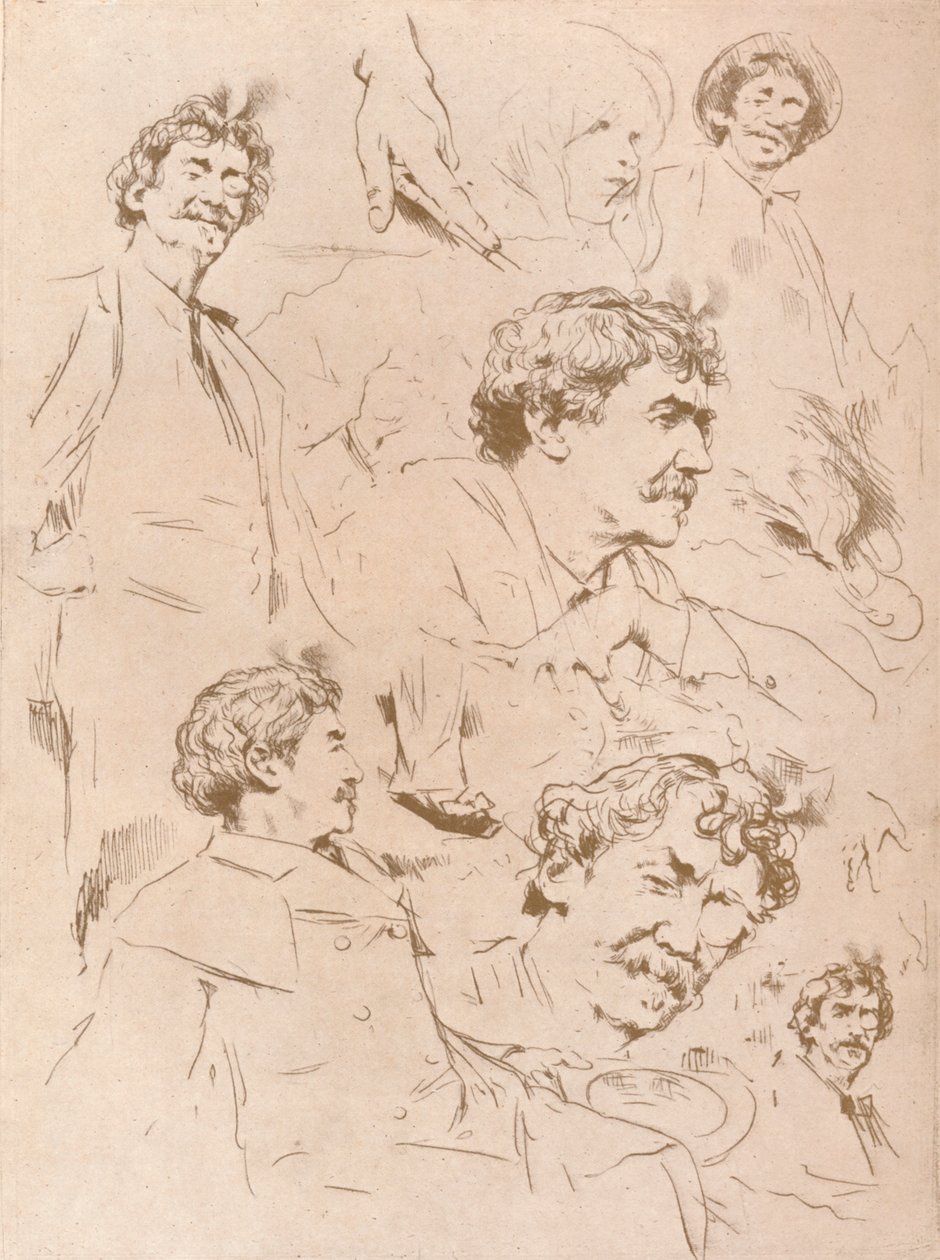 肖像研究》，约1880年，1904年 作者 莫蒂默·卢丁顿·门佩斯