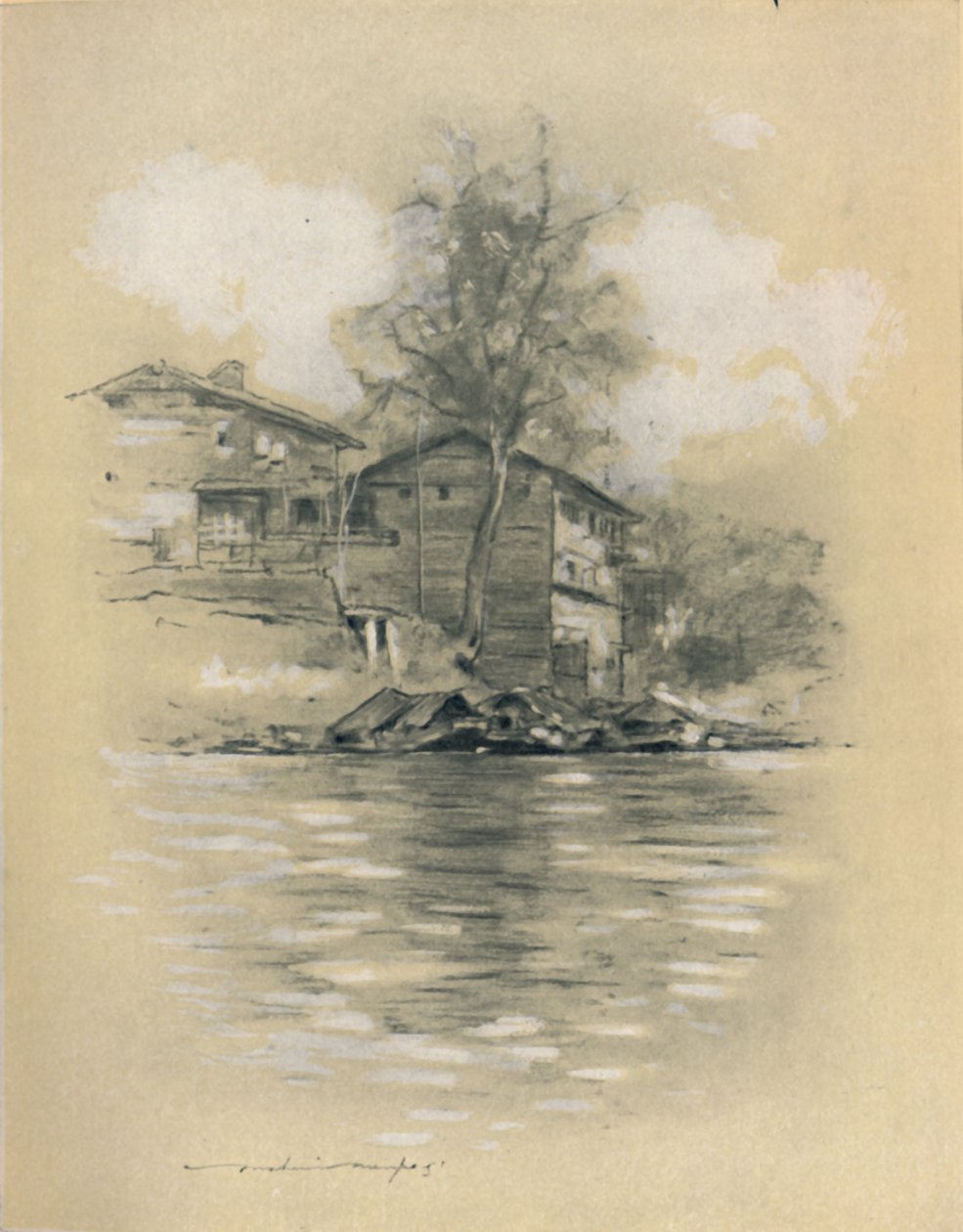 1903年在斯利那加的河上住宅 作者 莫蒂默·卢丁顿·门佩斯
