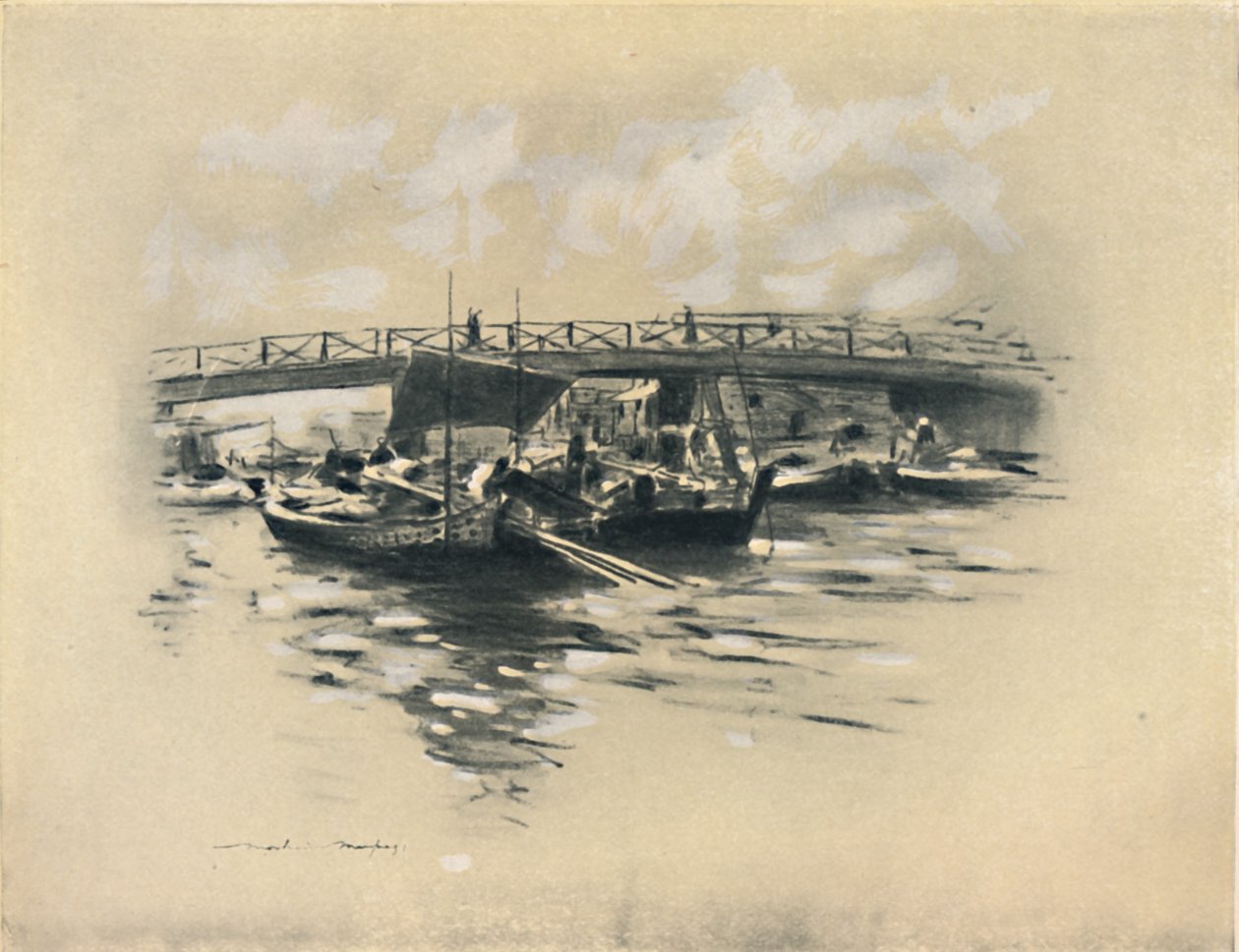 东京的小原河》，1903年 作者 莫蒂默·卢丁顿·门佩斯